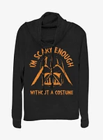 Star Wars Scary Without A Costume Cowlneck Long-Sleeve Womens Top