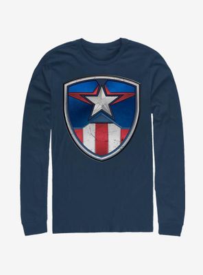 Marvel Captain America Classic Shield Crest Long-Sleeve T-Shirt