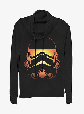 Star Wars Pumpkin Trooper Cowlneck Long-Sleeve Womens Top