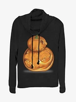 Star Wars Episode VII The Force Awakens BB-8 Pumpkin Cowlneck Long-Sleeve Womens Top