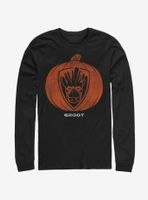 Marvel Guardians Of The Galaxy Groot Pumpkin Long-Sleeve T-Shirt