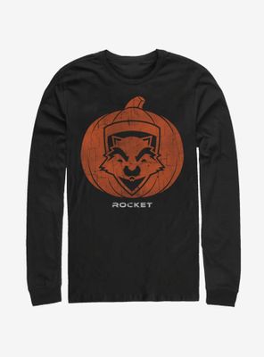 Marvel Guardians Of The Galaxy Rocket Pumpkin Long-Sleeve T-Shirt