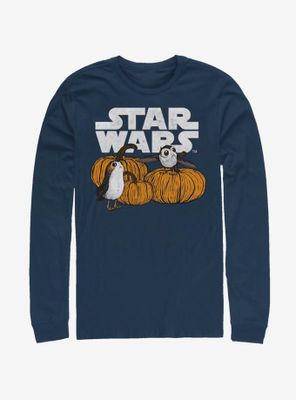 Star Wars Episode VIII The Last Jedi Pumpkin Patch Porg Long-Sleeve T-Shirt