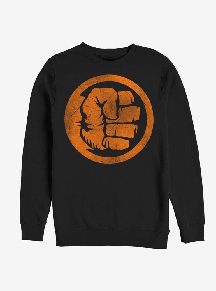 Marvel Hulk Orange Retro Symbol Sweatshirt