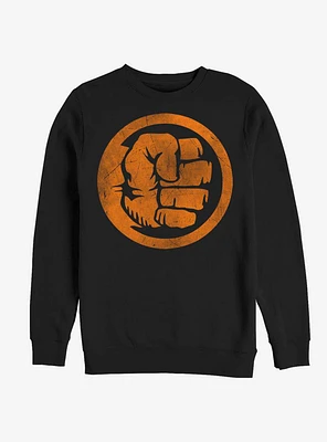 Marvel Hulk Orange Retro Symbol Sweatshirt