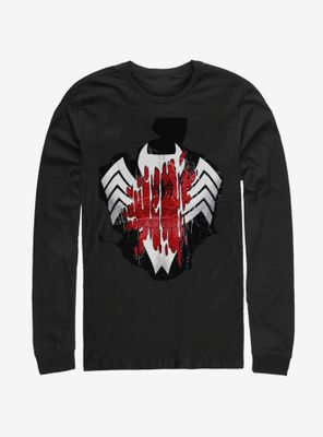 Marvel Spider-Man Warped Logo Long-Sleeve T-Shirt