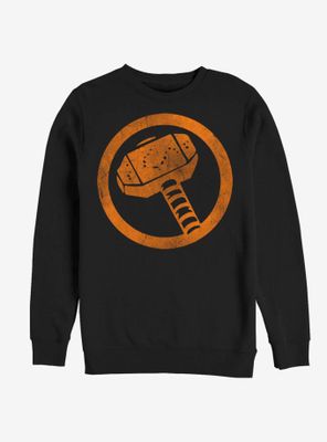 Marvel Thor Orange Retro Symbol Sweatshirt
