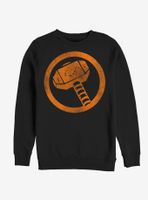 Marvel Thor Orange Retro Symbol Sweatshirt