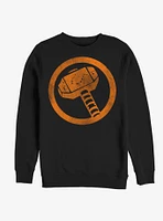 Marvel Thor Orange Retro Symbol Sweatshirt