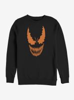 Marvel Venom Pumpkin Orange Face Sweatshirt