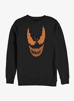 Marvel Venom Pumpkin Orange Face Sweatshirt