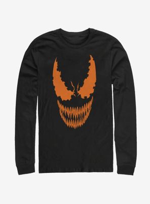 Marvel Venom Pumpkin Orange Face Long-Sleeve T-Shirt