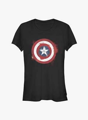Marvel Captain America Spray Logo Girls T-Shirt