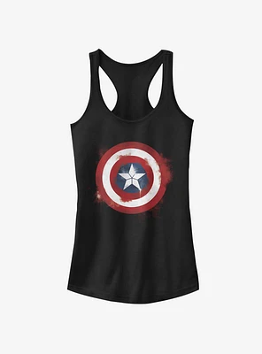 Marvel Captain America Spray Logo Girls Tank