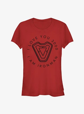 Marvel Avengers: Endgame Iron Man's Heart Girls T-Shirt