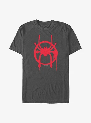 Marvel Spider-Man Spider-Verse Miles Symbol Navy T-Shirt