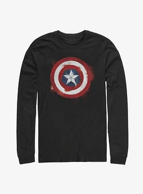 Marvel Captain America Spray Logo Long-Sleeve T-Shirt