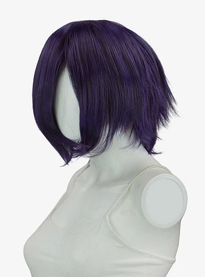 Epic Cosplay Aphrodite Purple Black Fusion Long Bang Layered Short Wig