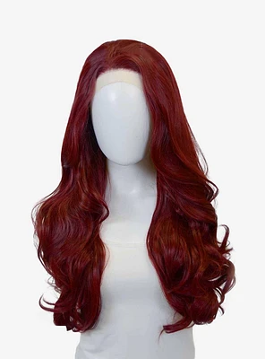 Epic Cosplay Astraea Burgundy Red Long Wavy Lace Front Wig