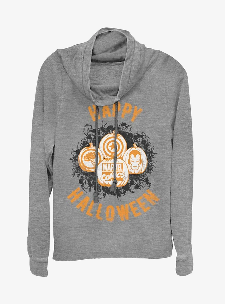 Marvel Avengers Pumpkins Cowl Neck Long-Sleeve Girls Top