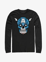 Marvel Captain America Sugar Skull Long-Sleeve T-Shirt