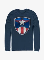 Marvel Captain America Crest Long-Sleeve T-Shirt