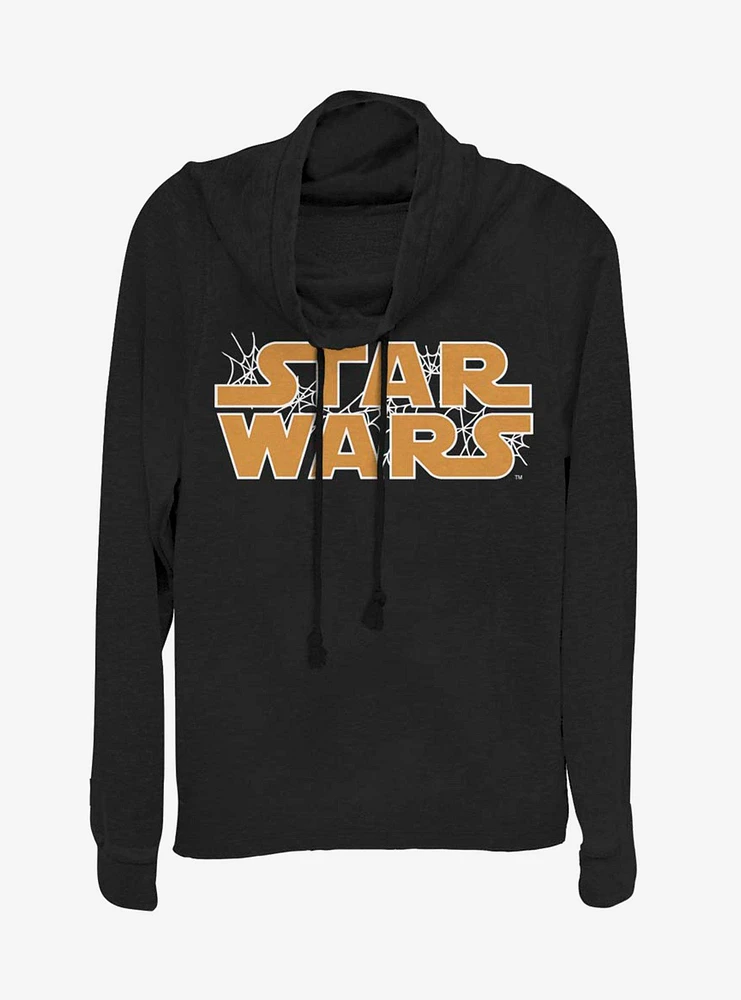 Star Wars Web Logo Cowl Neck Long-Sleeve Girls Top