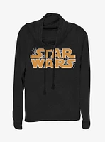 Star Wars Web Logo Cowl Neck Long-Sleeve Girls Top