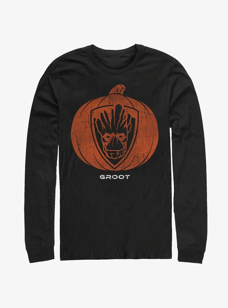 Marvel Guardians Of The Galaxy Groot Pumpkin Long-Sleeve T-Shirt