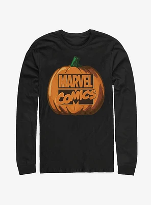 Marvel Logo Pumpkin Long-Sleeve T-Shirt