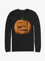 Marvel Logo Pumpkin Long-Sleeve T-Shirt