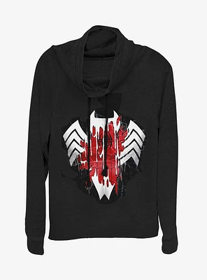 Marvel Spider-Man Cover Spidey Cowl Neck Long-Sleeve Girls Top