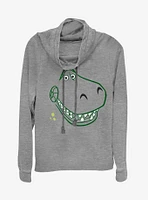 Disney Pixar Toy Story Rex Big Face Cowl Neck Long-Sleeve Girls Top