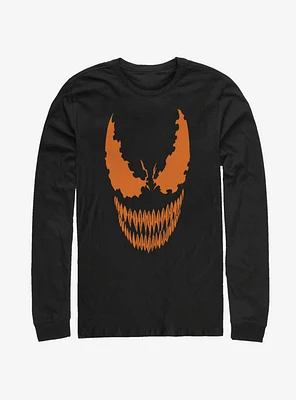 Marvel Venom Face Pumpkin Long-Sleeve T-Shirt