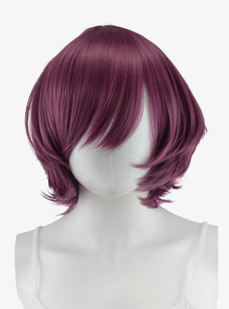 Epic Cosplay Chronos Dark Plum Purple Layered Bob Wig