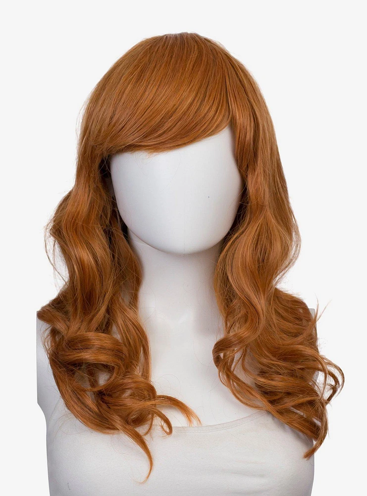 Epic Cosplay Hestia Autumn Orange Mix Shoulder Length Curly Wig