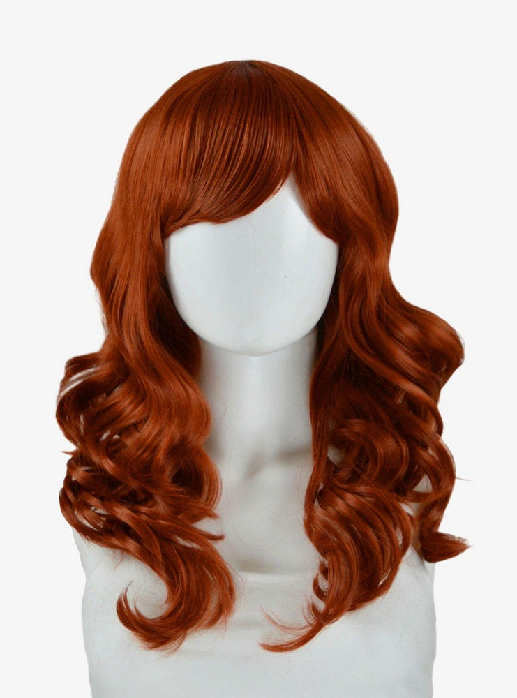 Epic Cosplay Hestia Copper Red Shoulder Length Curly Wig