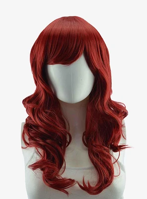 Epic Cosplay Hestia Dark Red Shoulder Length Curly Wig