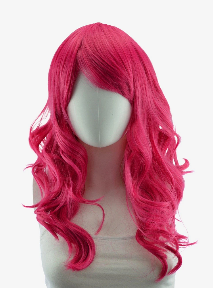 Epic Cosplay Hestia Raspberry Pink Shoulder Length Curly Wig