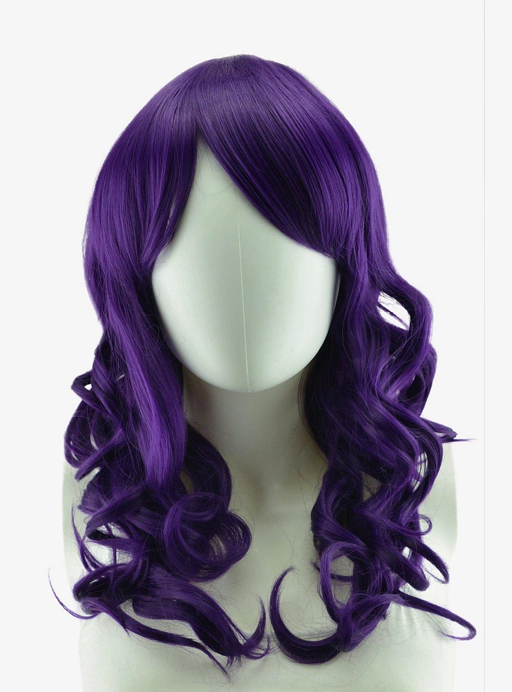 Epic Cosplay Hestia Royal Purple Shoulder Length Curly Wig