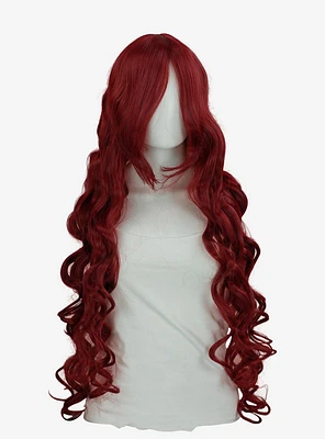 Epic Cosplay Hera Burgundy Red Long Curly Wig