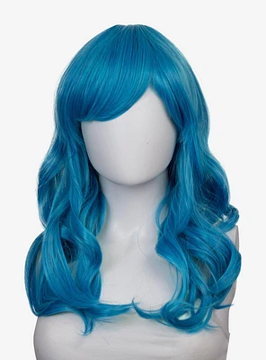 Epic Cosplay Hestia Teal Blue Mix Shoulder Length Curly Wig