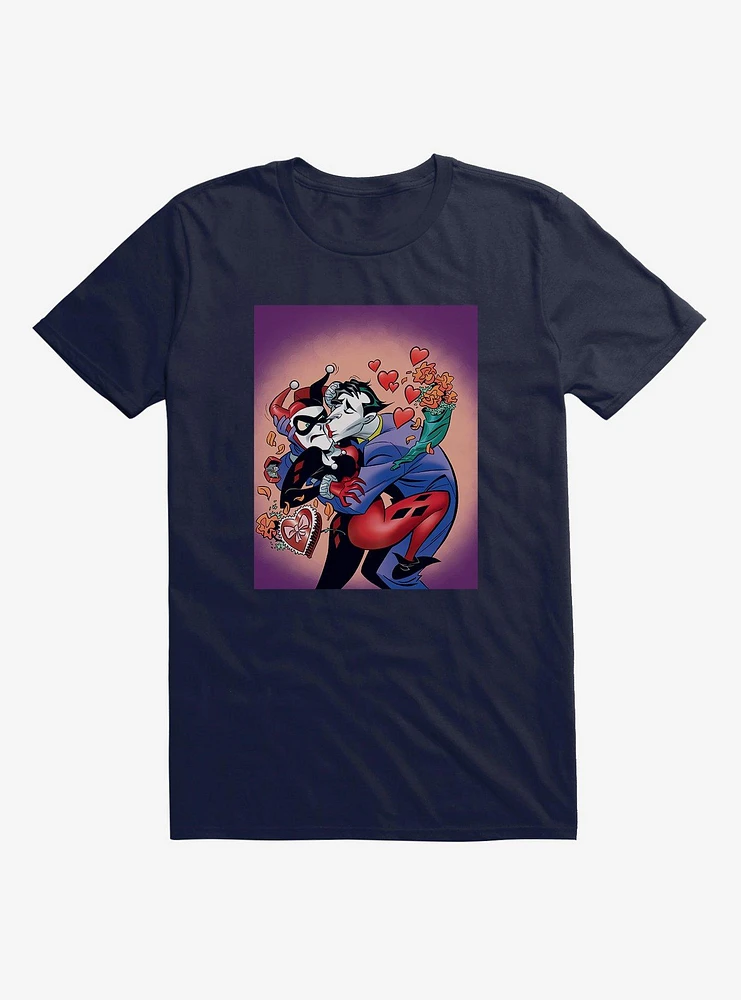 DC Comics Batman Harley Quinn The Joker Valentines T-Shirt