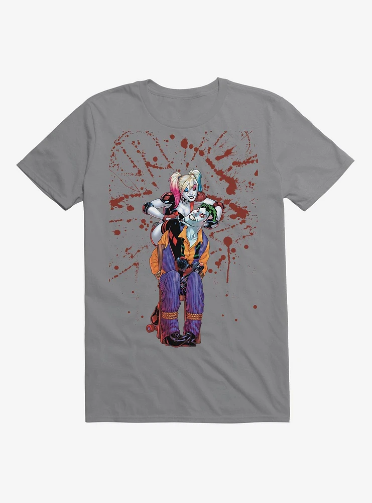 DC Comics Batman Harley Quinn The Joker Splatter T-Shirt