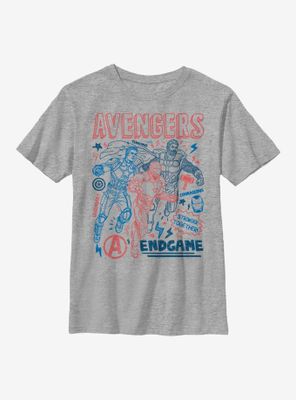 Marvel Avengers Earths Mightiest Doodles Youth T-Shirt