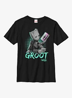 Marvel Guardians Of The Galaxy Neon Baby Groot Youth T-Shirt