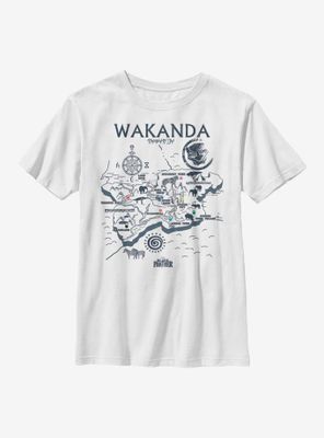 Marvel Black Panther Wakanda Map Youth T-Shirt