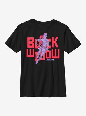 Marvel Black Widow Text Pop Youth T-Shirt