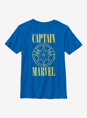 Marvel Captain Yellow Logo Youth T-Shirt