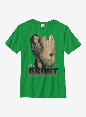 Marvel Guardians Of The Galaxy Groot Silhouette Youth T-Shirt